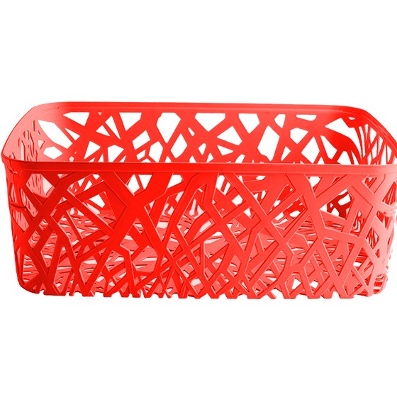 Home goods. Rectangular basket (BPA FREE Polypropyle) Red